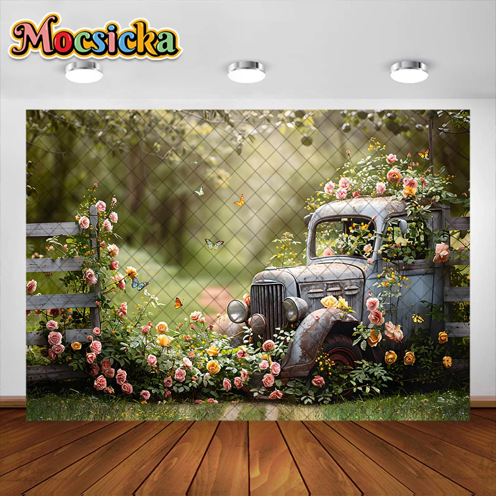 Mocsicka fotografia fundo primavera floral decoração do quarto pano de fundo casamento adulto bebê férias retrato fotos estúdio adereços