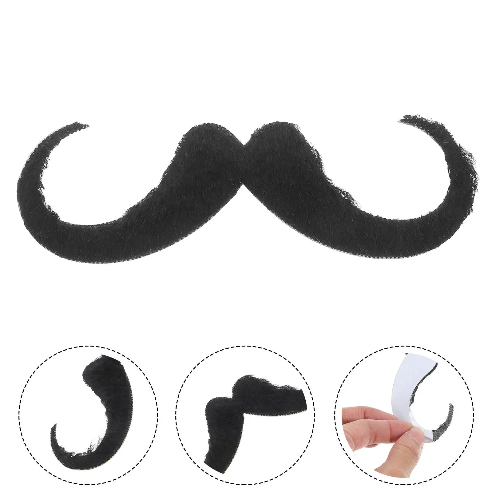 Fausse barbe réaliste auto-adhésive, accessoire de Costume pour hommes, accessoire de Cosplay de fête d'halloween, cheveux simulés