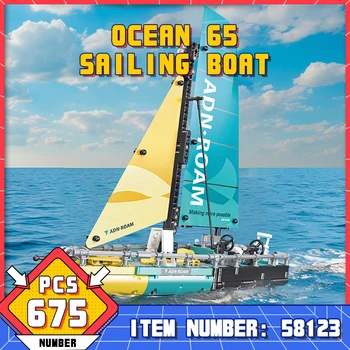 58123 oceano tipo 65 veleiro modelo bloco de construção de alta tecnologia desktop coleção decoração crianças montagem brinquedos adultos meninos presente