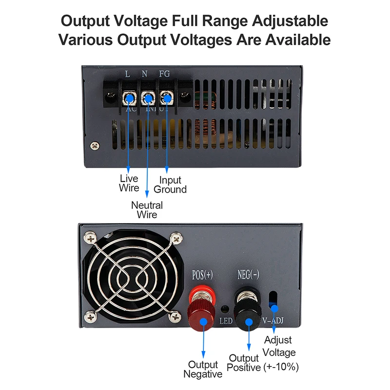 2000w Switching Power Supply SMPS AC-DC Input 110V/220V Output 24v 27v 36v 48v 50v 60v 72v 80v 110v 220v  S-2000