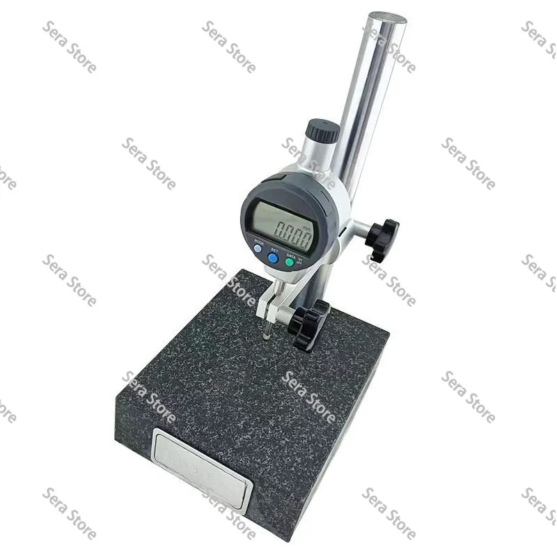 Precision Granite Measuring Stand - 150x100x50mm Base, 8mm Holder, 250mm Support Rod for Dial Indicators