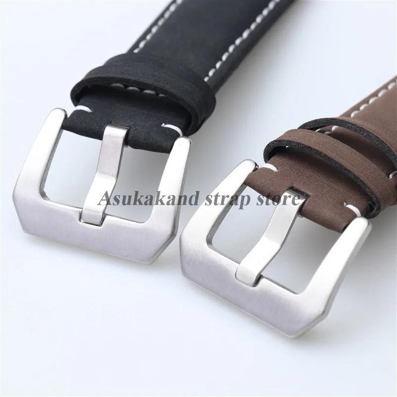 20 мм 22 мм 24 мм кожаный ремешок для часов в стиле ретро для Omega для Seiko для Panerai ремешок для часов мужской деловой ремешок для умных часов браслет