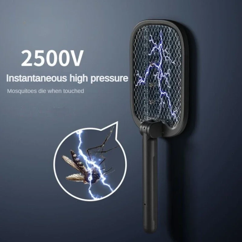 2500V Electric Mosquito Swatter Rechargeable UV Light Mosquito Trapping Sensor Mosquito Killer Lamp Bug Trap Flies Insect Zapper