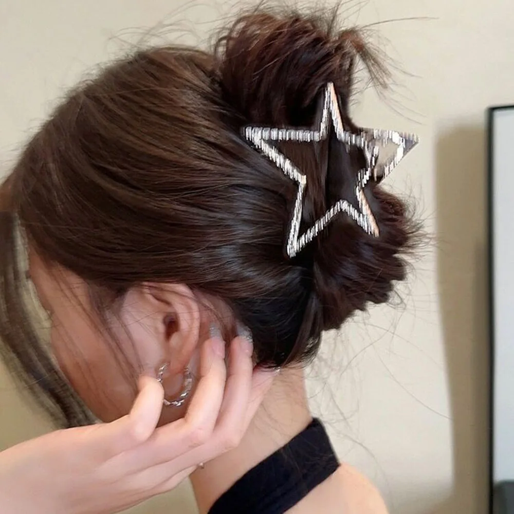 Y2k حلوة ورائعة نمط فتاة حار المتخصصة الخماسية نجمة مشبك شعر خلع الملابس اليومية شخصية المألوف ستار القرش كليب #5