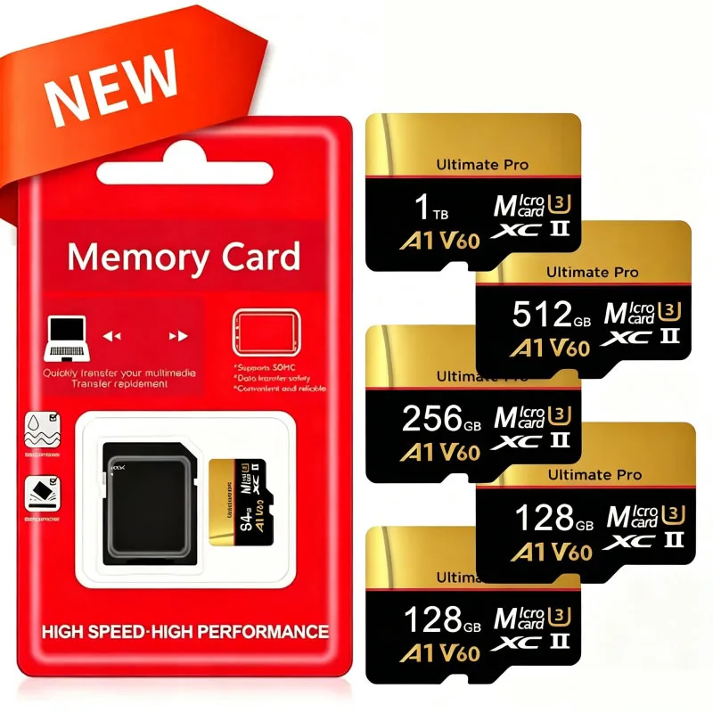 NOWA Karta Pamięci 2TB Wysokiej Szybkości V60 U3, Karta Micro SD do Kamery Sportowej GoPro, Drona, 4K Full HD, Wysokowydajna Karta TF — zdjęcie produktu 3