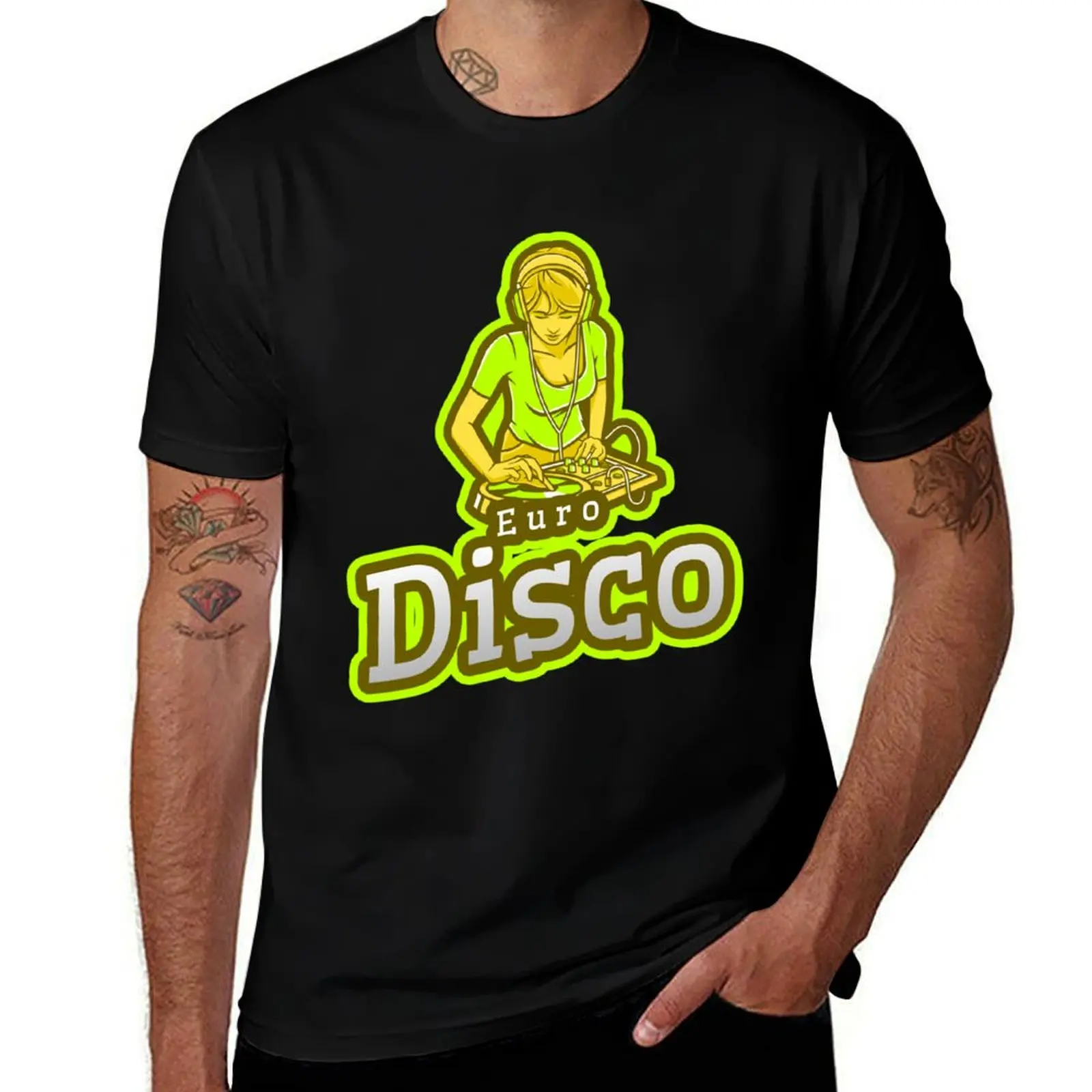 

for cotton graphic t 100% disco funny man shirts tshirt t electronic Euro T-Shirt man shirts music