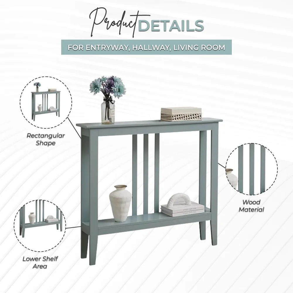 طاولة المدخل - طاولة وحدة التحكم الضيقة - طاولة وحدة التحكم مع طاولات وحدة التحكم الخشبية لديكور المدخل #3