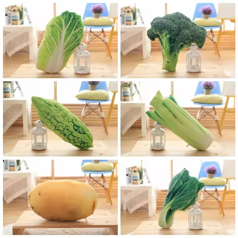 Baby Pillow Simulation Vegetable Pillow Winter Melon Potato Vegetables Chili Plush Cushion Creative Gift Shooting Prop P3