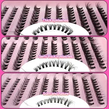 MIAOJIE 5D Flauschige Cluster-Wimpern 30D-100D Natürliche dicke Wimpern-Cluster Einzelwimpern DIY Wimpernverlängerung Make-up