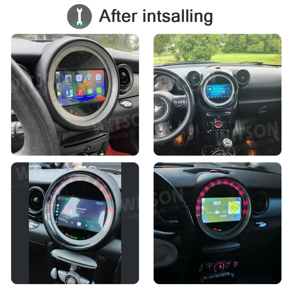 WITSON 7‘’ Android 13 Car Multimedia OEM Style without DVD Deck For BMW Mini Cooper R56 R57 R58 R60 2006-2013 Car Radio Auto