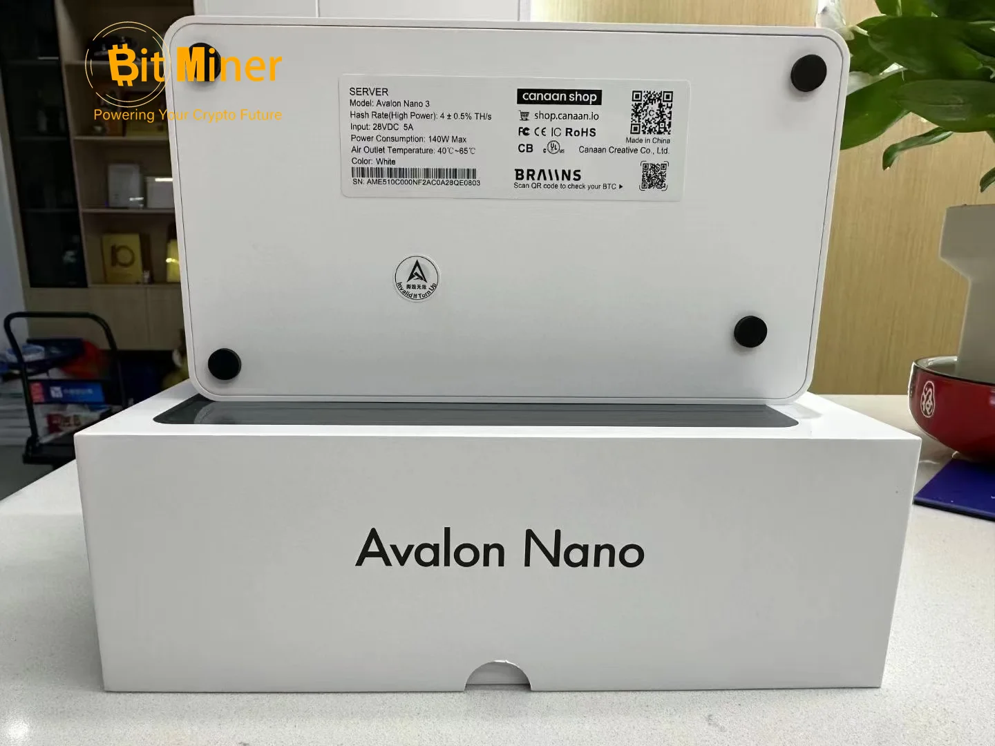 Imagem -06 - Avalon-nano Mineiro Canaan Btc Solo 4th s Mini Bitcoin Mining Machine Silencioso com Psu Aquecedor Portátil Pequeno Novo Estoque de Junho