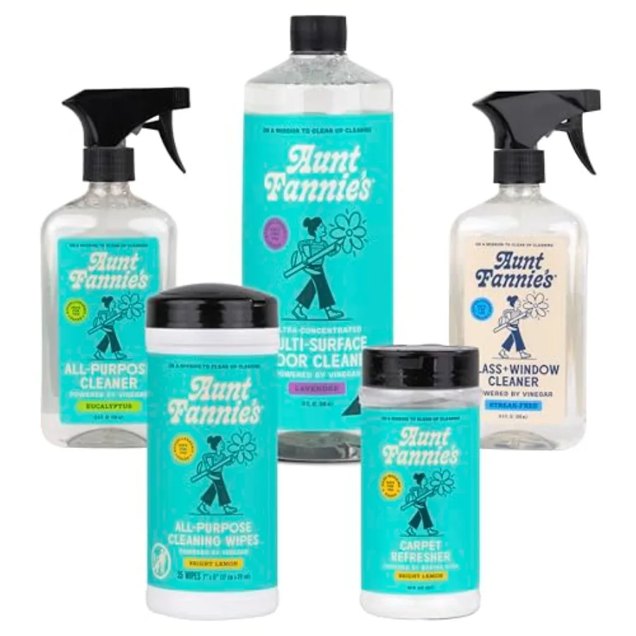 

Whole Home Cleaning Bundle: All Purpose Spray, Floor Cleaner, Glass and Window Cleaner, Multi-Surface Wipes, Carpet Refresher