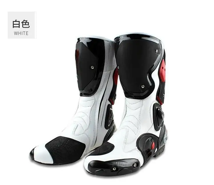 Microfiber Leather Racing Motorcycle Boots for Off Road Competition for Men and Women