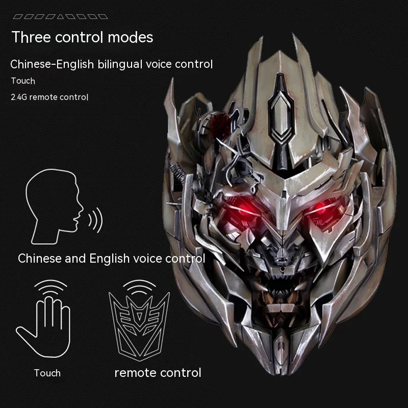 2023 New Hasbro Killerbody Transformers Megatron Helmet 1/1 Wearable Mask Voice Control Original Sound Cosplay Collection Hobby