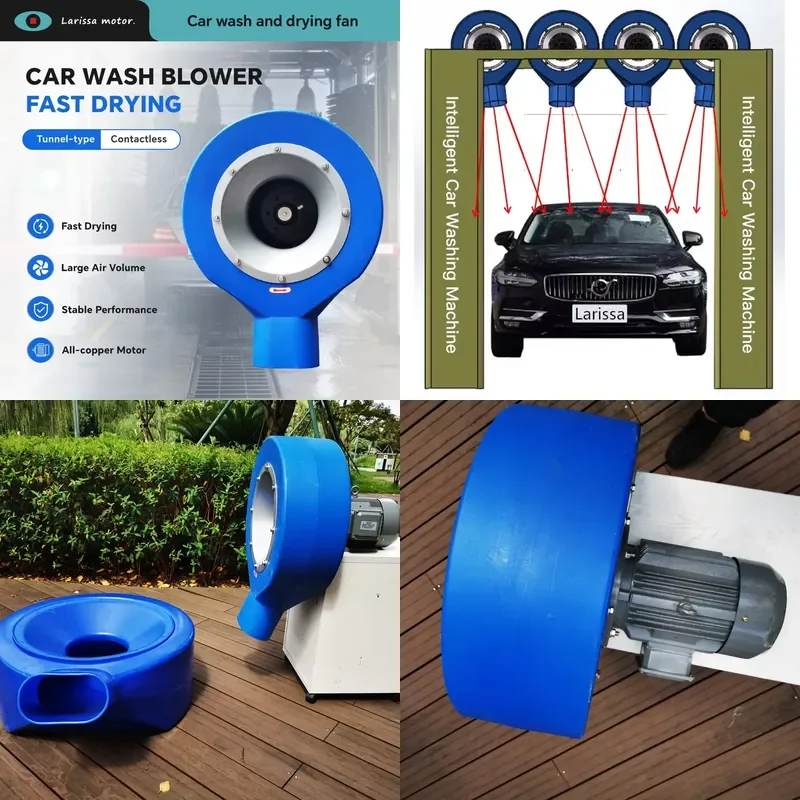 Machine Touchless Automatic Car Wash with Blower 380V Cast Iron Blades