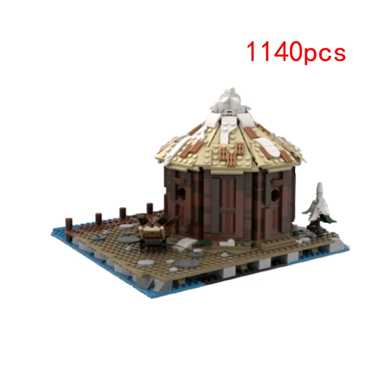 Spot Small ParemployMOC-191948 190353 Medieval Street View Architecture Small House Puzzle Assembly Toy Model Ornement