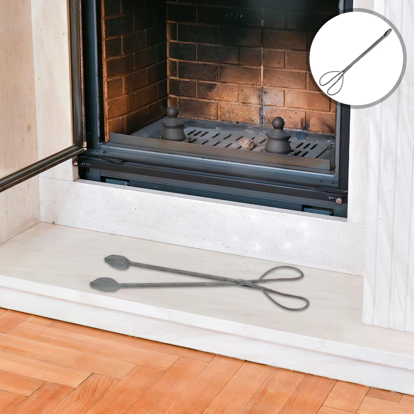 

Щипцы для огня, утюг, сверхмощный, 52 см, внутренний камин, захват для дров, бревно, древесный уголь, инструмент для костра, захват для дров, сверхмощный