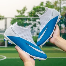 New High Ankle men's football shoes Football Boots Men Professional Outdoor Adults Kids TF Soccer shoes Men's football shoes