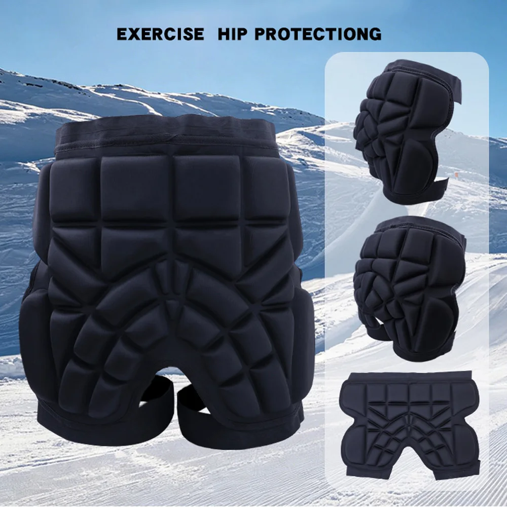 Thick Padded Hip Protector Shorts for Adults Kids Skate Crash Pants Butt Guard for Roller Skating Skiing Snowboard AMB359