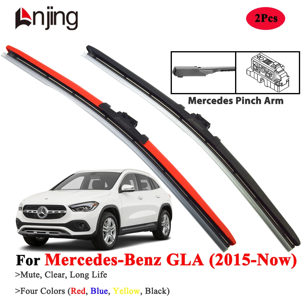 

LNJING Colorful Wiper Blades For Mercedes Benz GLA GLA180 GLA200 GLA220 GLA250 2013-Now