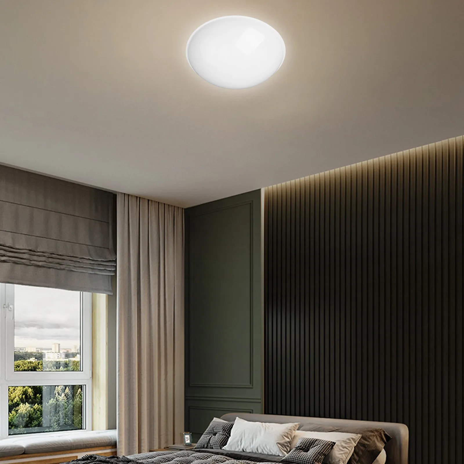 

Round Ceiling Light Cover High Quality Plastic Light Shade for Ceiling Fixtures Living Room Bedroom Office Kitchen Hallway