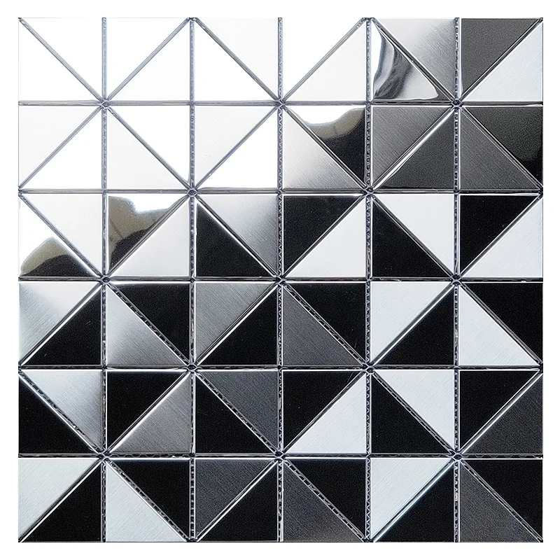 silver triangle stainless steel mosaic tiles HMM2008 for backsplash tiles dining room senior clubs bar wall mosaic free shipping