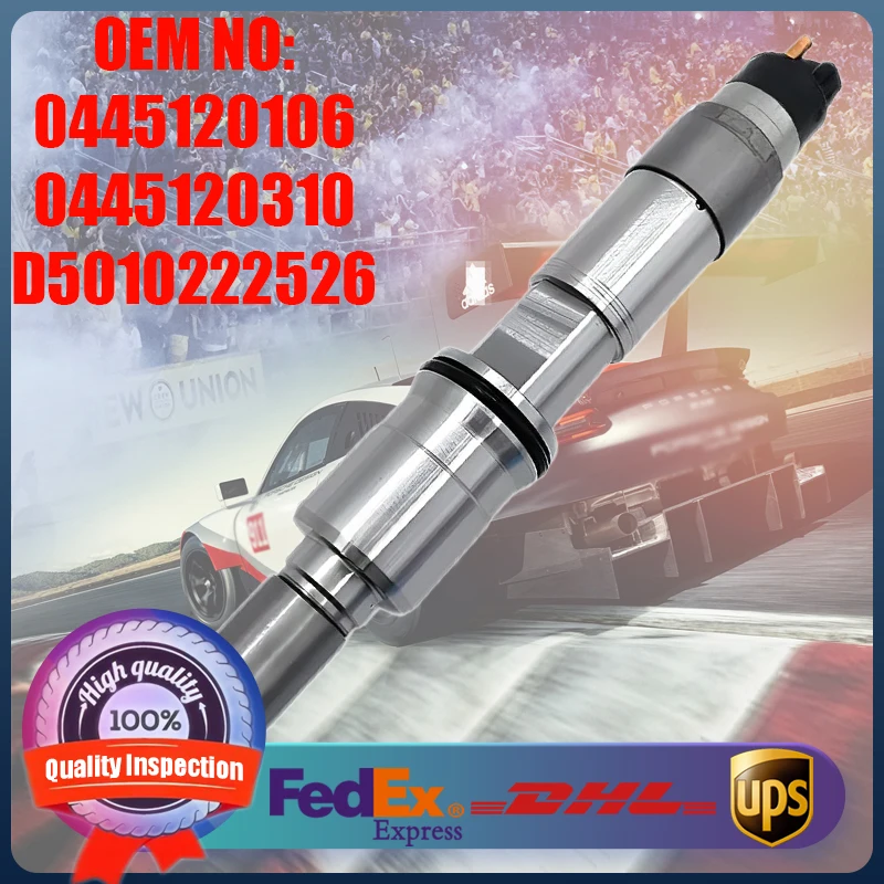 

New Common Rail Fuel Injector Diesel Engine Parts 0445120106 0445120310 D5010222526 Suitable for Dongfeng 11.0