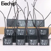 5PCS CBB61 Fan Starting Capacitor 450V 0.8uF 1uF 1.2uF 1.5uF 1.8uF 2uF 2.5uF 3uF 3.5uF 4uF 5uF 6uF 7uF 8uF 10uF  Fan Ceiling