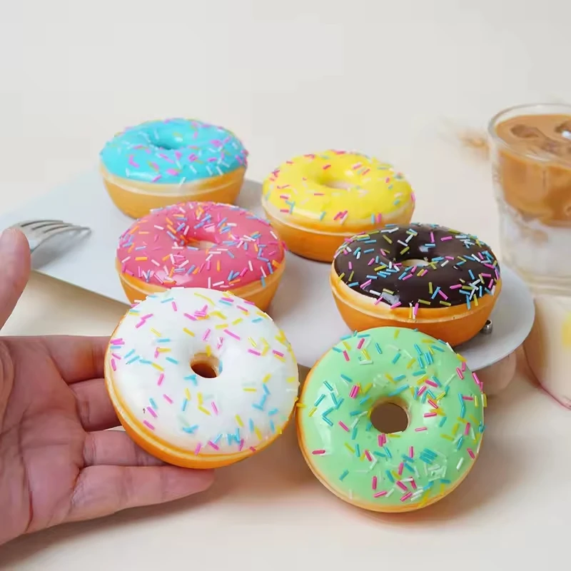 Künstliche Donuts Modell Imulation Donut Gefälschte Kuchen Brot PU Dessert Backen Shop Display Fotografie Requisiten 6 teil/los – Detail 10