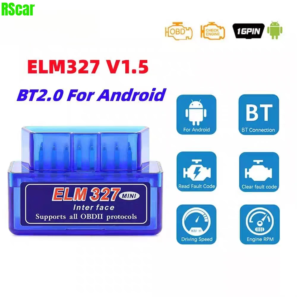 

НОВЫЙ мини ELM327 Bluetooth OBD2 сканер считыватель кодов V1.5/V2.1 автомобильные диагностические инструменты проверка сканирования двигателя детектор неисправностей автомобиля 16PIN ГОРЯЧИЙ