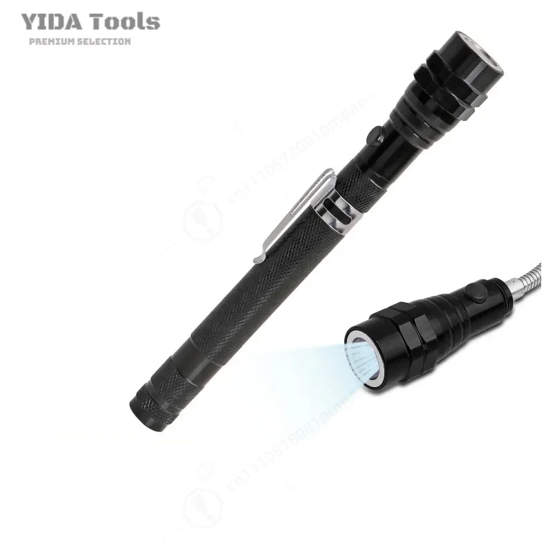 Bendable Pickup Retractable Magnetic Suction Rod Portable Auto Repair Tool Metal Pickup Suction Rod