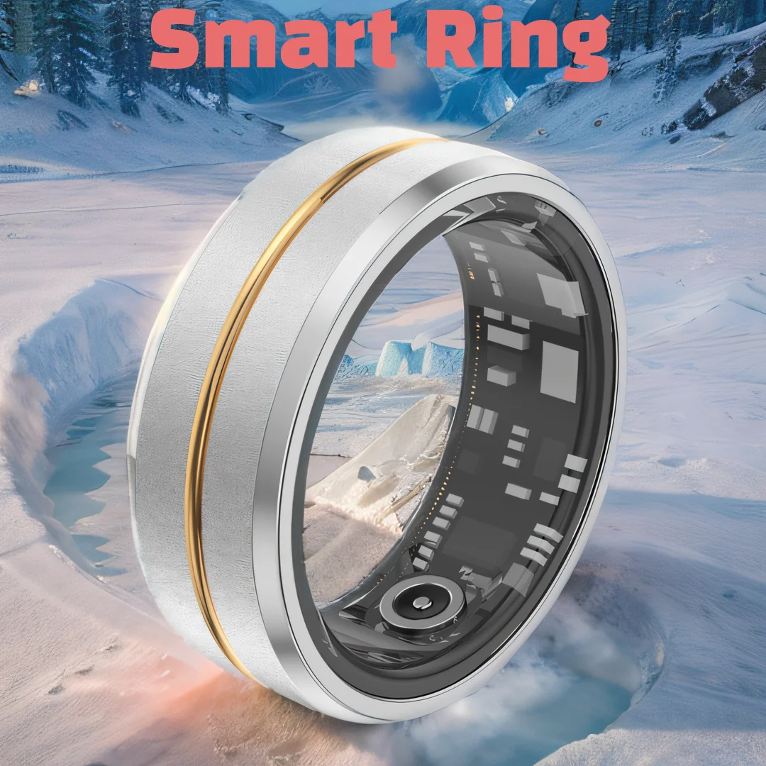 2024 New Outdoor sports women Smart Ring Military grade titanium steel shell Men Sports Fitness Tracker Waterproof SmartRing+Box