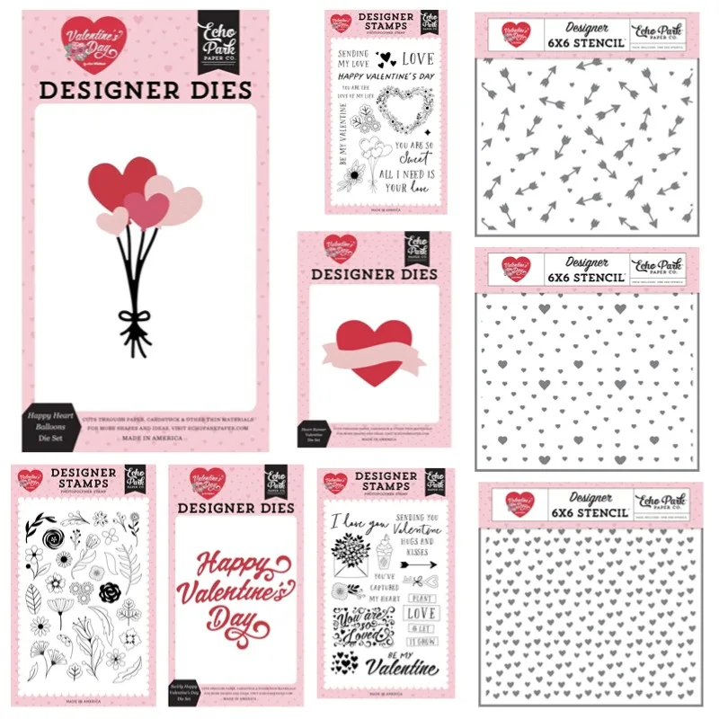 Flora Heart Wreathl Love Valentin Hearts Metal Cutting Dies Silicone Stamps Scrapbooking Stencil Photo Album Card DIY Paper