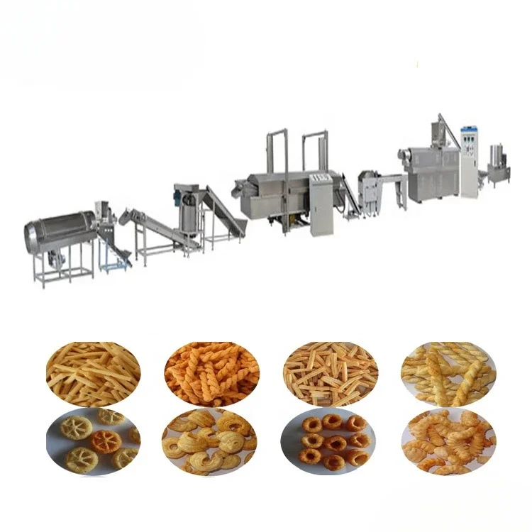 Corn chip making machine Corn fried jewelry production line Rice crust machine