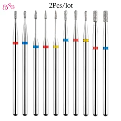 BNG 2Pcs Safety Nail Drill Bits Diamond Manicure Drill Bit Cuticle Remover 3/32