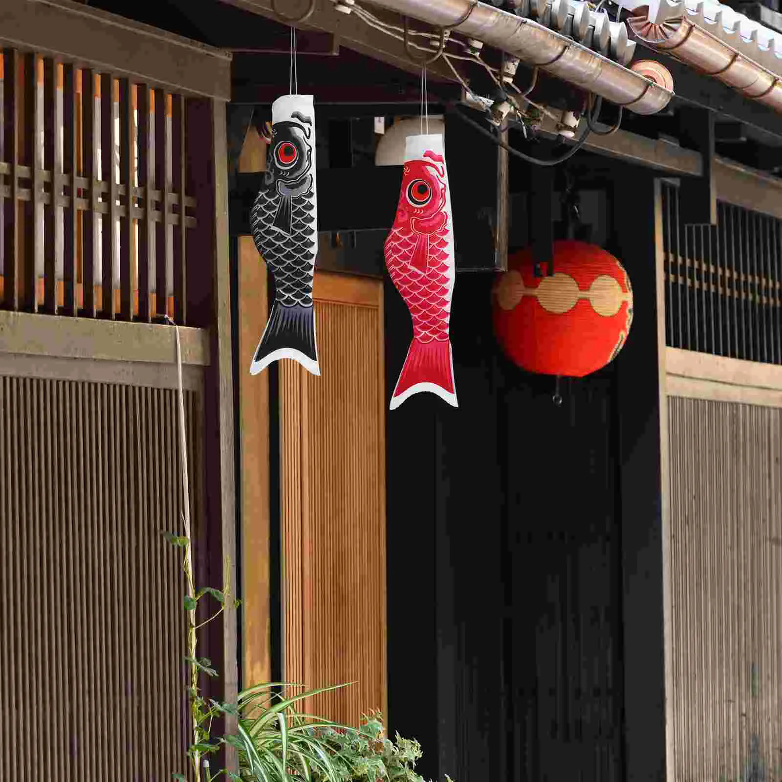 5pcs Carp Shape Flags Japanese Style Carp Shape Flags Delicate Flag for Home Party Decoration 40cm Japanese Windsock