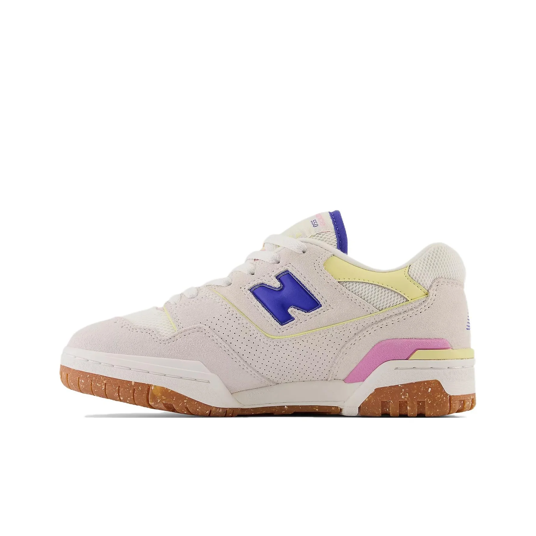New Balance NB 550 Vintage Basketball Shoes Women's Low Top Gray Pink Blue BBW550DB