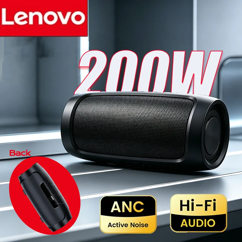 

Lenovo Bluetooth Speaker Dual Speaker Stereo TF USB Playback FM Voice Broadcasting Subwoofer Portable Wireless Speakers 2026NEW