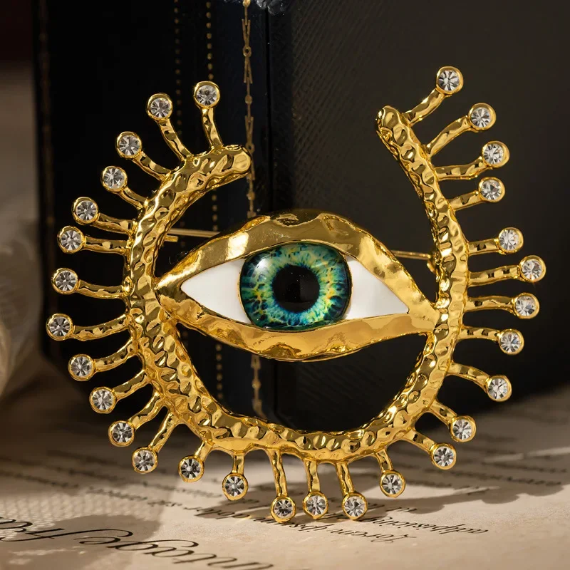 

Европа Америка цветная хрустальная брошь для глаз женская высокое качество роскошные ювелирные изделия тренд