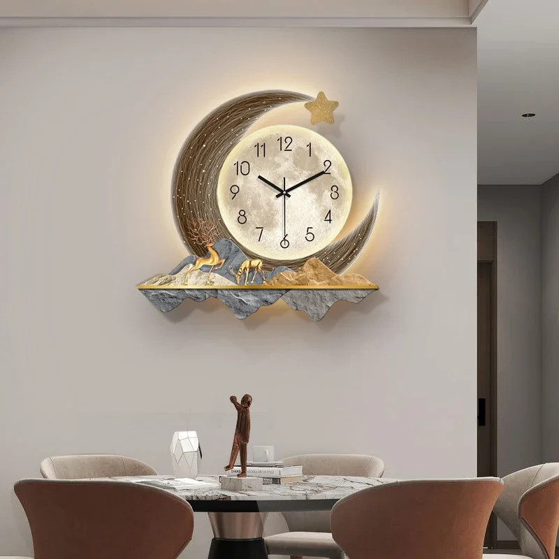 Europe Hanging Wall Clock Unique Design Mathematics Non Ticking Wall Clock Luxury Living Room Relogio De Parede Home Decoration