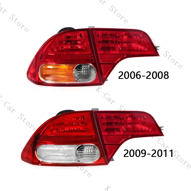 Luz de freio traseira do carro para honda civic 2006 2007 2008 2009 2010 2011 conjunto da luz traseira sem lâmpada