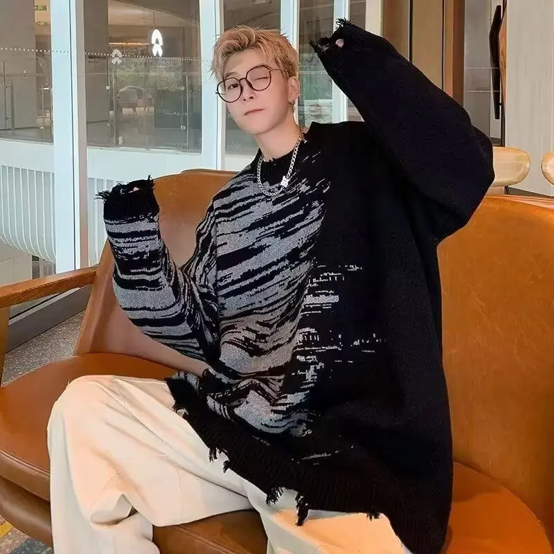 

Мужской трикотаж Slim Fit round Ne, модная осенне-зимняя основа, новинка 2024, мужской вязаный топ Sle Ele