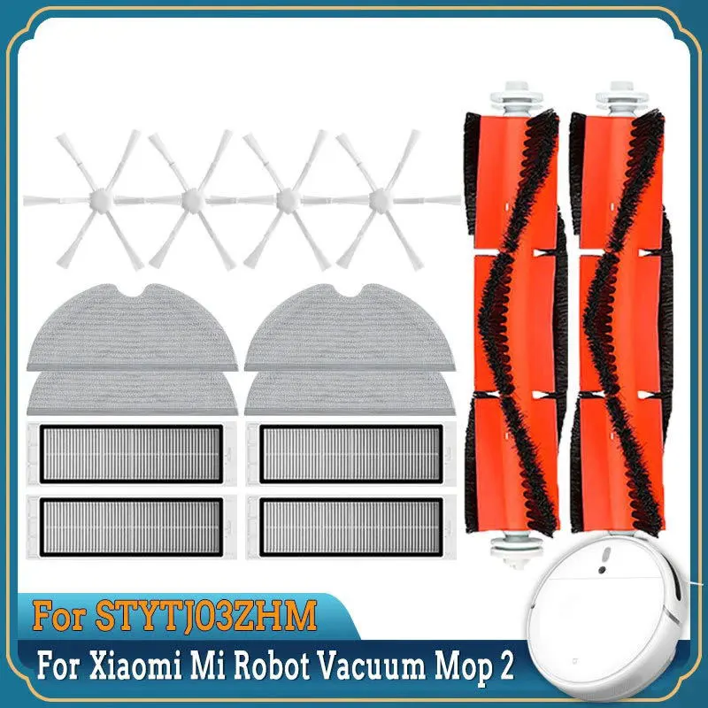 Para Xiaomi Mi Robot Vacuum Mop 2,STYTJ03ZHM,Filtro Hepa,Mop Pano,Mijia Robot Vacuum Cleaner Acessórios, Escova Principal, Escova Lateral, Peças de