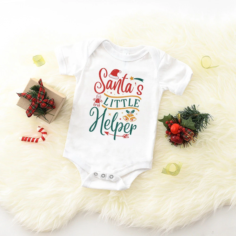 Christmas Infant Bodysuit Body Baby Clothes Kids Playsuit Xmas Party Gift Boys Girls Unisex Romper Short Sleeve Newborn Jumpsuit