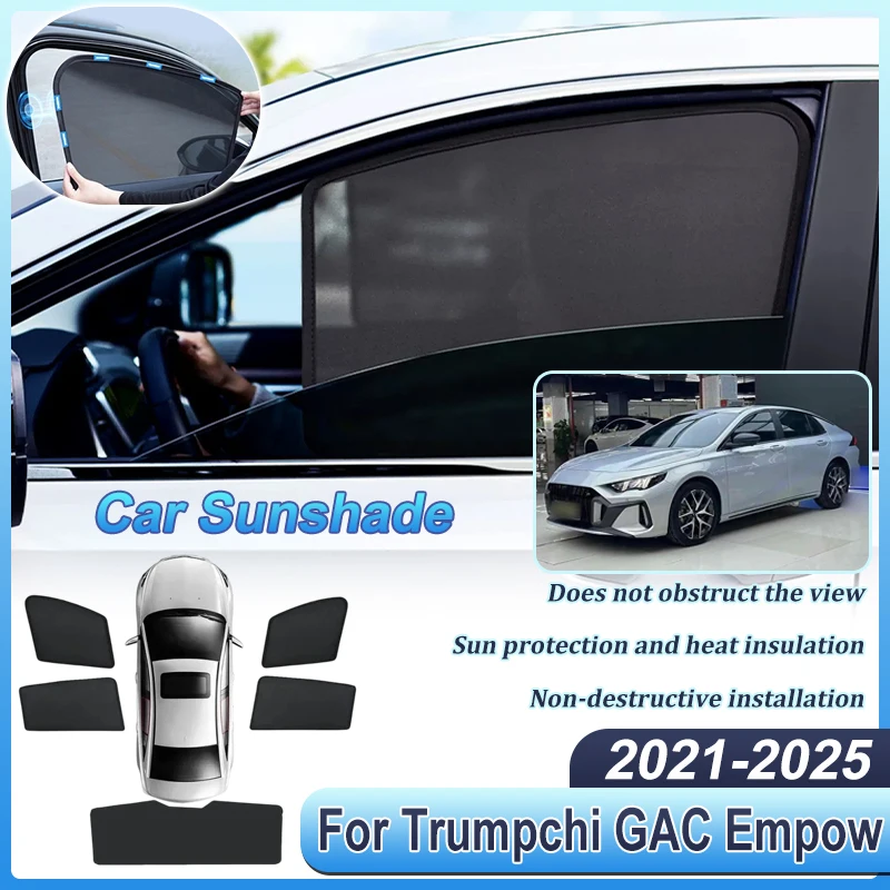Car Window Sunshade For Trumpchi GAC Empow 2021 2022 2023 2024 2025 Visor Mesh Heat Insulation Windshield Curtain Car Accessorie