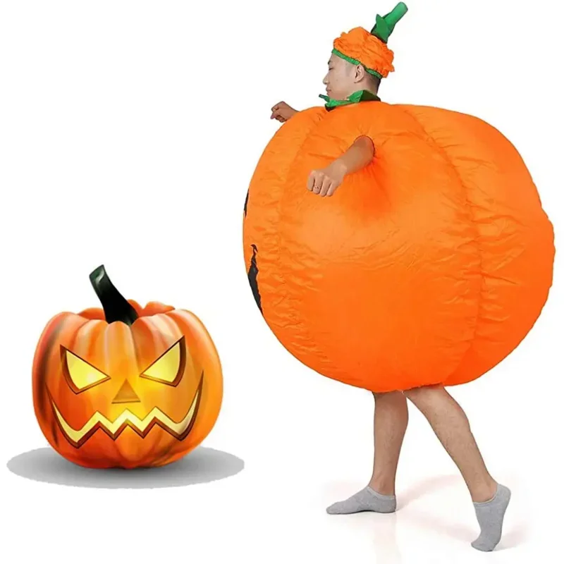 Cosplay Zucca di Halloween Costumi gonfiabili per feste Spettacolo teatrale per uomini adulti Donne Carnevale Natale Compleanno