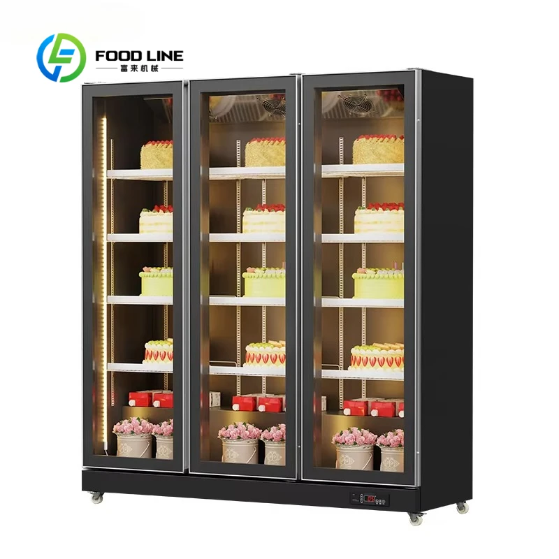 Customized Commercial Cake Display Refrigerator Upright Fridge Vertical Cake Showcase Cake Display Cabinet for Small Coffee Bar