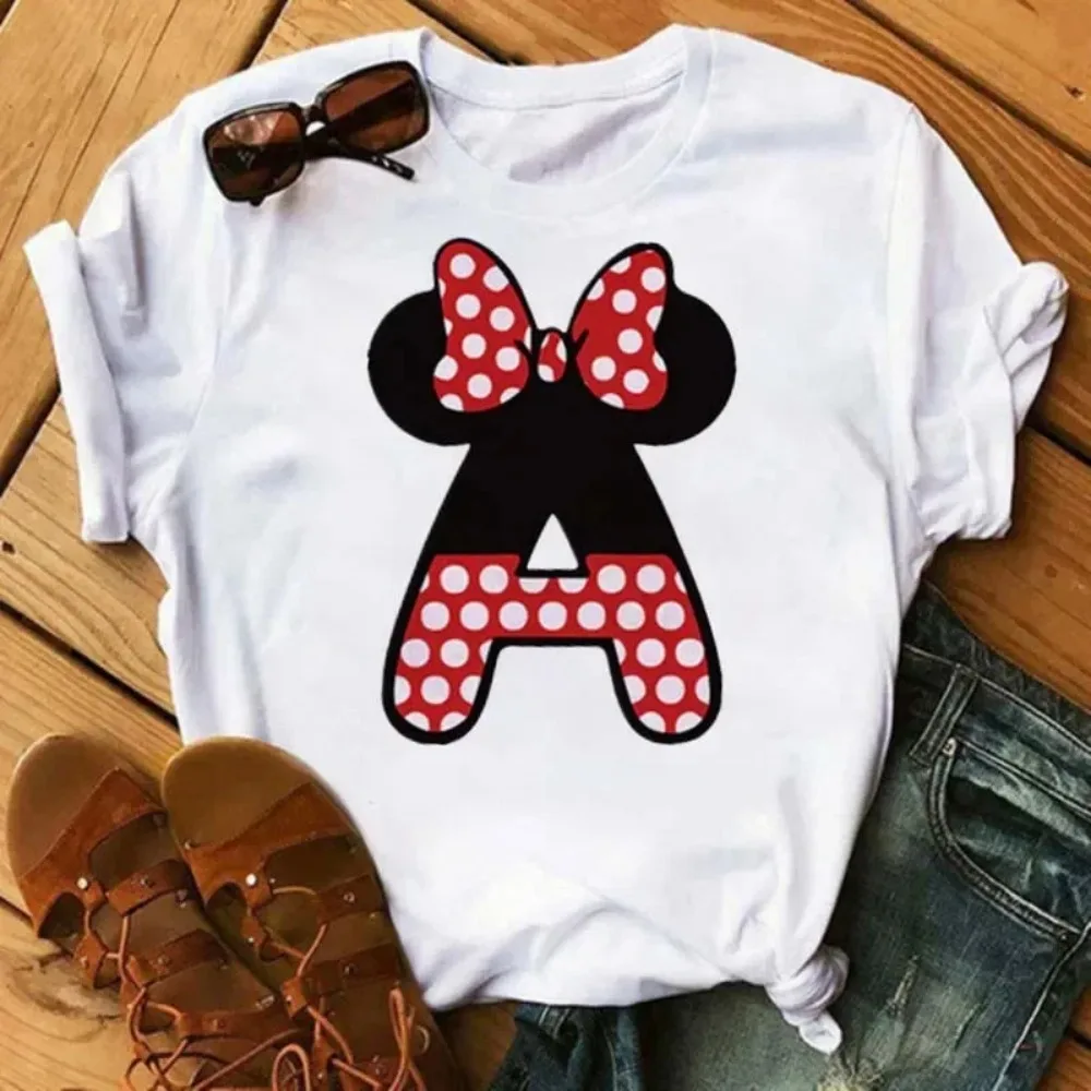 

Children's Summer Letter Bow Print Children's T-shirt Girls' Cotton T-shirt Suitable for Summer Sports Short Sleeved