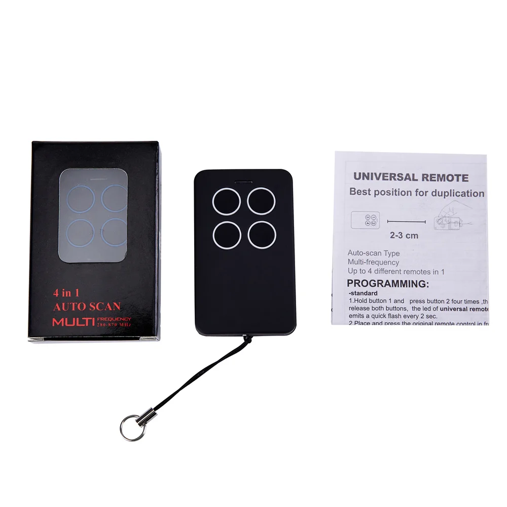 Universelle Multifrequenz-Garagenfernbedienung, Torfernbedienung, 280–868 MHz, 4-in-1, für alle Festcodes und Teile von Rolling Code – Detail 1