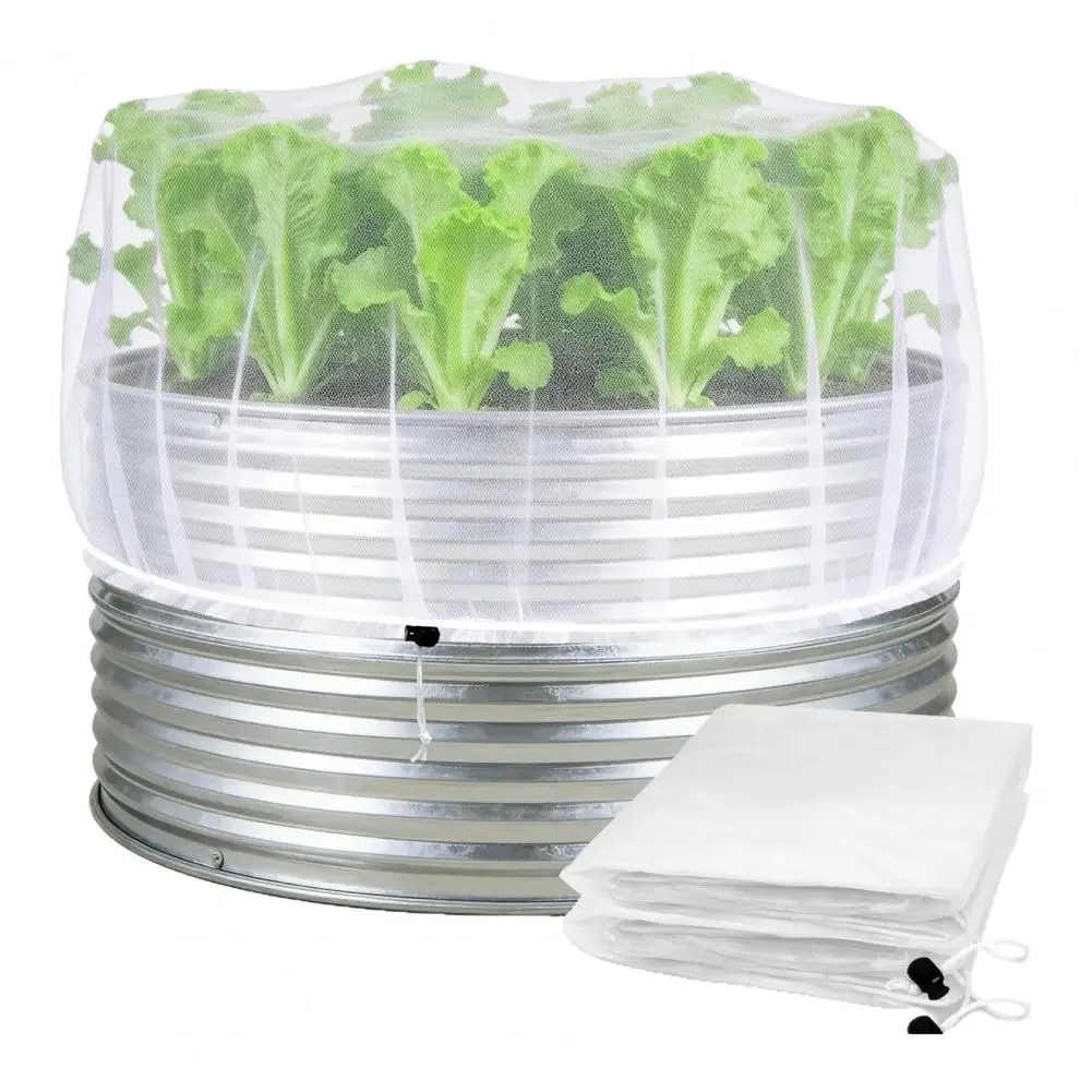 Garden Insect Mesh Cover Insect Barrier Netting for 2 Ft Diameter Round Raised Beds Garden Netting with Drawstring Fine Mesh Pla